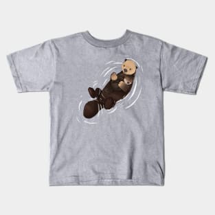 Snuggling otters Kids T-Shirt